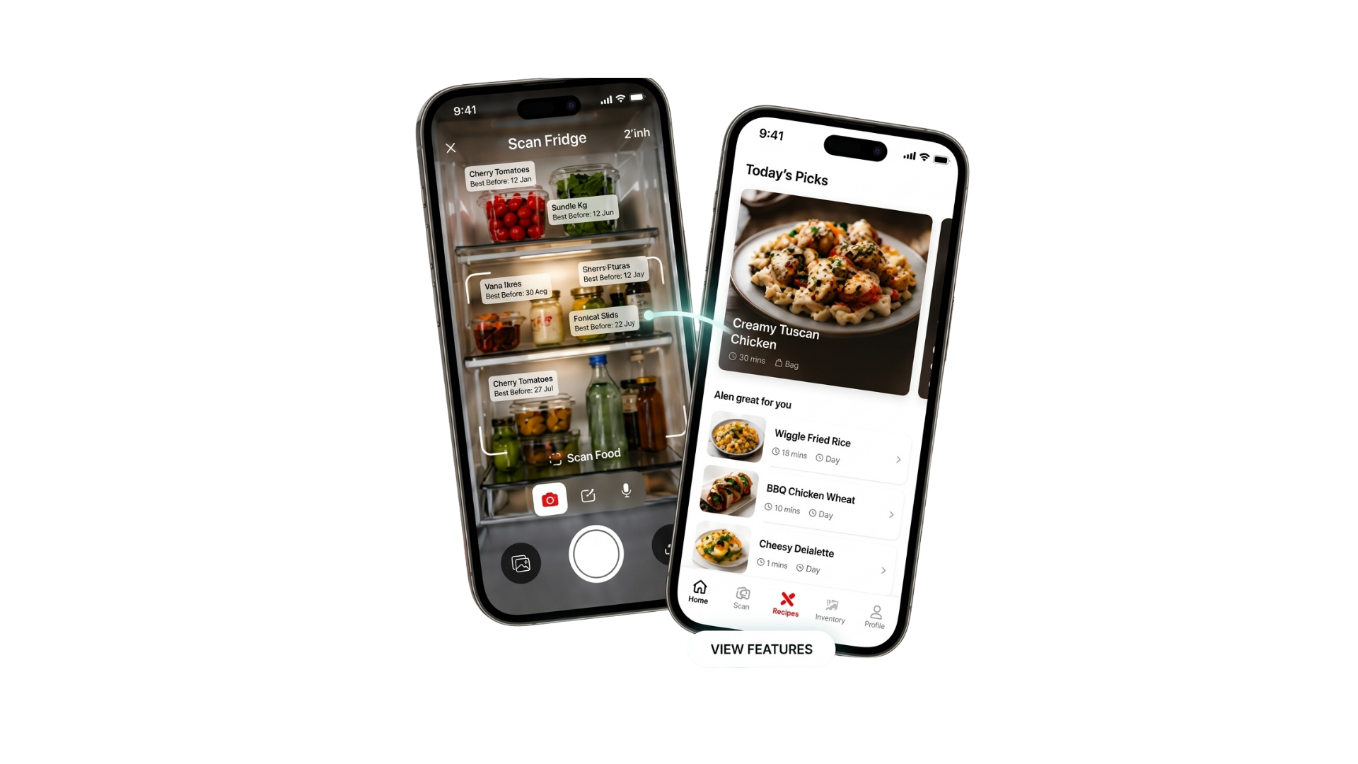 PhotoFridge app — scan your fridge and get personalized recipes